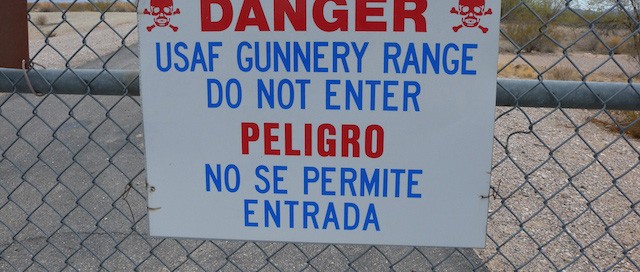 The gate to enter the range